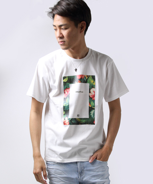 Luv maison(ラブメゾン)の「Luv・フラワーBOX&ナンバリングTシャツ(Tシャツ/カットソー・メンズ・ホワイト×ブラック/ホワイト×レッド・M/L)」の5枚目の写真