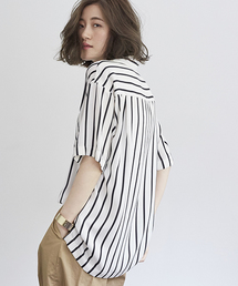 STUDIOUS | 【WEB限定】STUDIOUS サテンオープンカラーシャツ【先行予約】(シャツ/ブラウス)