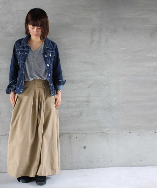antiqua(アンティカ)の「綿ワイドパンツ(その他パンツ・レディース・ベージュ/ブラック・FREE)」の7枚目の写真