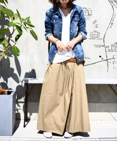 antiqua(アンティカ)の「綿ワイドパンツ(その他パンツ・レディース・ベージュ/ブラック・FREE)」の14枚目の写真