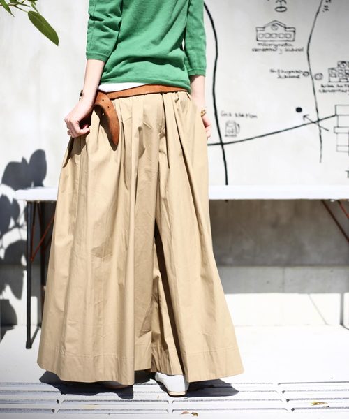 antiqua(アンティカ)の「綿ワイドパンツ(その他パンツ・レディース・ベージュ/ブラック・FREE)」の16枚目の写真