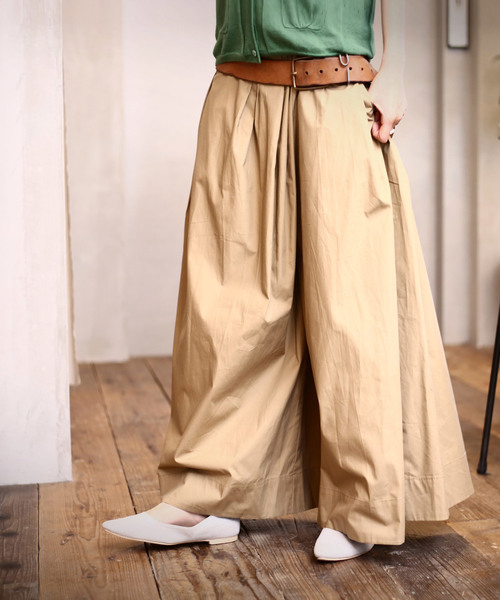 antiqua(アンティカ)の「綿ワイドパンツ(その他パンツ・レディース・ベージュ/ブラック・FREE)」の17枚目の写真