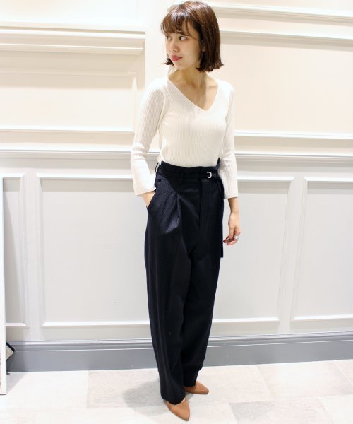 plage（プラージュ）の「SILK RIB Vネックプルオーバー