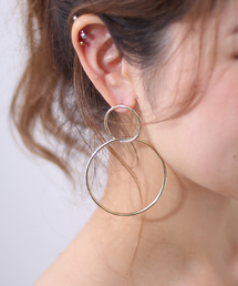 Bab Bou Jeloud | 【WEB限定】ダブルリングフープピアス(ピアス（両耳用）)