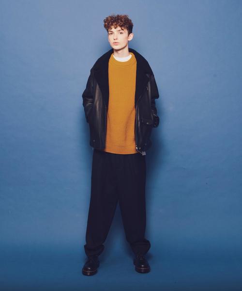 MONKEY TIME（モンキータイム）の「＜monkey time＞ FLANO WIDE 1P PANTS/ワイドパンツ ◆（その他パンツ・メンズ・ブラック・SMALL/MEDIUM/LARGE/X-LARGE）」の5枚目の写真
