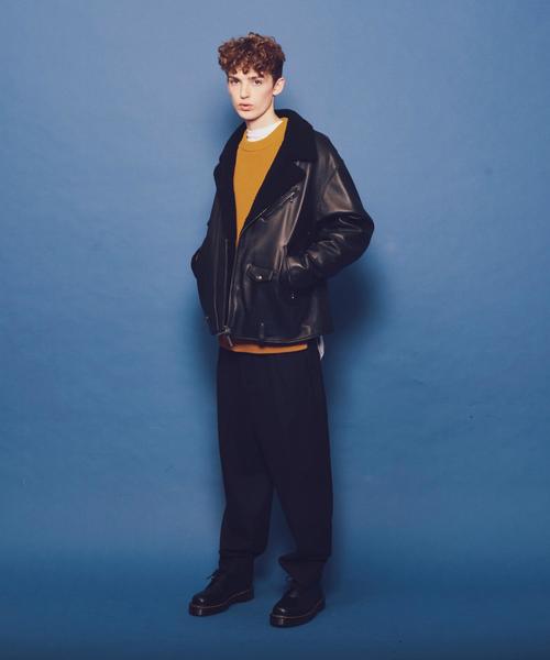 MONKEY TIME（モンキータイム）の「＜monkey time＞ FLANO WIDE 1P PANTS/ワイドパンツ ◆（その他パンツ・メンズ・ブラック・SMALL/MEDIUM/LARGE/X-LARGE）」の2枚目の写真