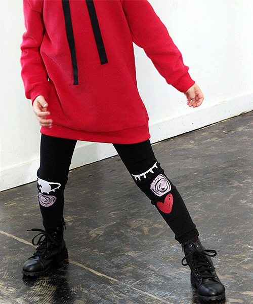 Rora(ローラ)の「Rora ユニークフェイス レギンス(2color)(レギンス/スパッツ・キッズ・オフホワイト/ブラック・90cm/100cm/110cm/120cm/130cm/140cm)」の21枚目の写真