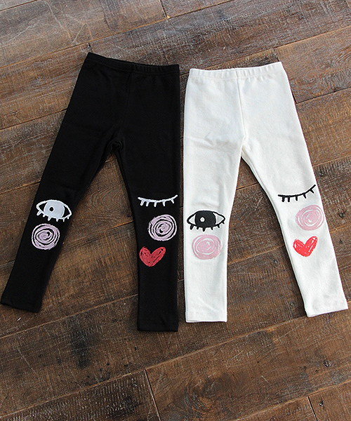 Rora(ローラ)の「Rora ユニークフェイス レギンス(2color)(レギンス/スパッツ・キッズ・オフホワイト/ブラック・90cm/100cm/110cm/120cm/130cm/140cm)」の22枚目の写真