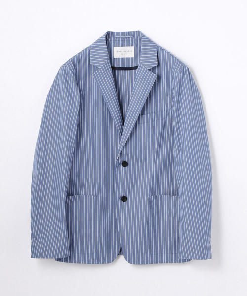 TOMORROWLAND （トゥモローランド）の「コットンポリエステルタイプライター テーラードジャケット（テーラードジャケット・メンズ・グレー系その他2/ブルー系その他2・50/48/44/46）」の2枚目の写真