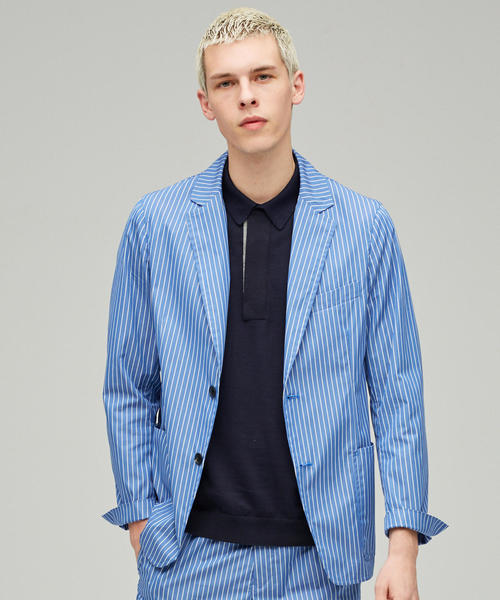 TOMORROWLAND （トゥモローランド）の「コットンポリエステルタイプライター テーラードジャケット（テーラードジャケット・メンズ・グレー系その他2/ブルー系その他2・50/48/44/46）」の6枚目の写真