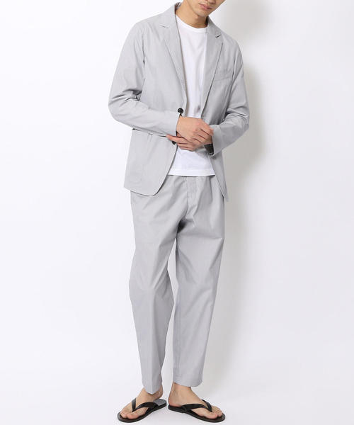 TOMORROWLAND （トゥモローランド）の「コットンポリエステルタイプライター テーラードジャケット（テーラードジャケット・メンズ・グレー系その他2/ブルー系その他2・50/48/44/46）」の9枚目の写真