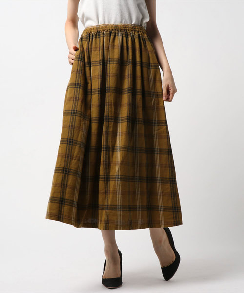 Samansa Mos2 サマンサ モスモス の 先染めチェックスカート スカート Wear