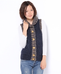 coen | バイカラーシェットランドベスト(ベスト)