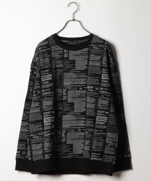 RAGEBLUE(レイジブルー)の「ナンバープリント裏毛スウェットクルー/785099(スウェット・メンズ・ホワイト/ブラック/グレー・MEDIUM/SMALL/LARGE)」の1枚目の写真