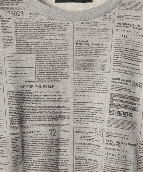 RAGEBLUE(レイジブルー)の「ナンバープリント裏毛スウェットクルー/785099(スウェット・メンズ・ホワイト/ブラック/グレー・MEDIUM/SMALL/LARGE)」の16枚目の写真