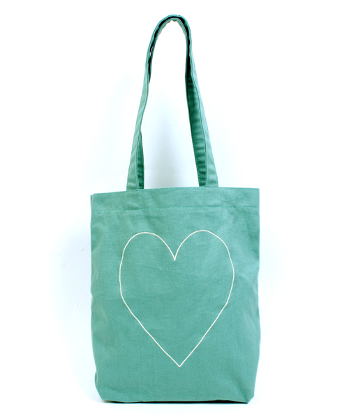 WEGO（ウィゴー）の「刺繍キャンバストートバッグ（トートバッグ・レディース・オフホワイト/ライム/ブルー/ライトパープル/ブラック/グリーン・FREE）」の4枚目の写真