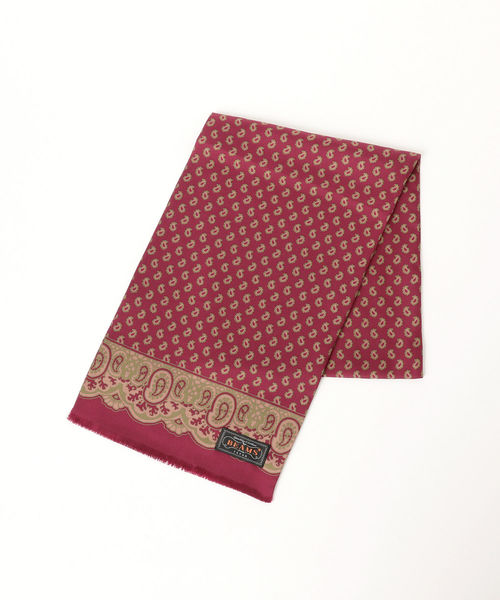 BEAMS PLUS（ビームスプラス）の「BEAMS PLUS / ペイズリー シルクスカーフ（マフラー・メンズ・ネイビー/ブラウン/ワイン・ONE SIZE）」の7枚目の写真