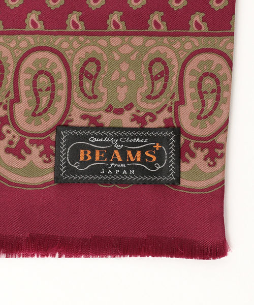 BEAMS PLUS（ビームスプラス）の「BEAMS PLUS / ペイズリー シルクスカーフ（マフラー・メンズ・ネイビー/ブラウン/ワイン・ONE SIZE）」の6枚目の写真