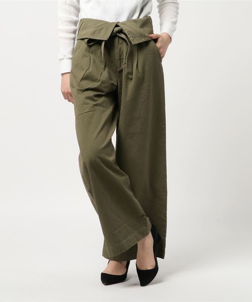 N.（N. Natural Beauty Basic）（エヌエヌナチュラルビューティーベーシック）の「デザインウエストチノワイドパンツ（その他パンツ・レディース・ベージュ/レッド/カーキ・MEDIUM）」の18枚目の写真