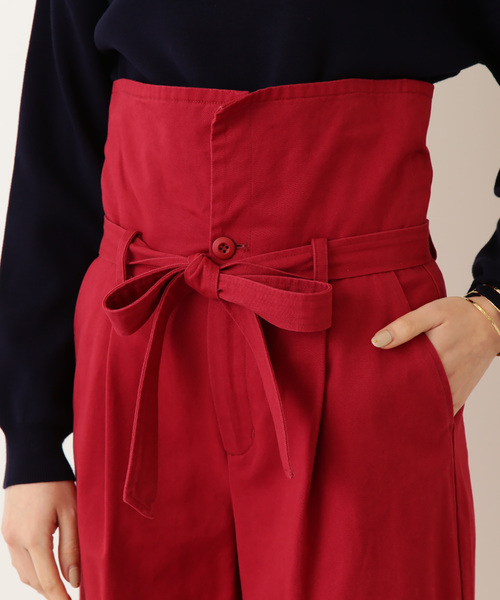 N.（N. Natural Beauty Basic）（エヌエヌナチュラルビューティーベーシック）の「デザインウエストチノワイドパンツ（その他パンツ・レディース・ベージュ/レッド/カーキ・MEDIUM）」の9枚目の写真