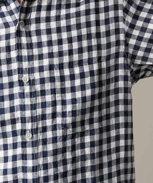 JOURNAL STANDARD（ジャーナルスタンダード）の「リネンパターンレギュラー7分袖シャツ＃（シャツ/ブラウス・メンズ・クリアブルー/ダークブルー/ブルー系その他/コバルトブルー・SMALL/MEDIUM/LARGE）」の12枚目の写真