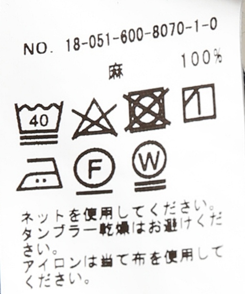 JOURNAL STANDARD（ジャーナルスタンダード）の「リネンパターンレギュラー7分袖シャツ＃（シャツ/ブラウス・メンズ・クリアブルー/ダークブルー/ブルー系その他/コバルトブルー・SMALL/MEDIUM/LARGE）」の11枚目の写真