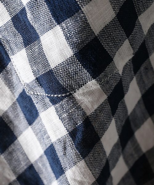 JOURNAL STANDARD（ジャーナルスタンダード）の「リネンパターンレギュラー7分袖シャツ＃（シャツ/ブラウス・メンズ・クリアブルー/ダークブルー/ブルー系その他/コバルトブルー・SMALL/MEDIUM/LARGE）」の19枚目の写真