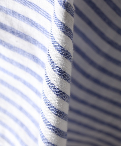JOURNAL STANDARD（ジャーナルスタンダード）の「リネンパターンレギュラー7分袖シャツ＃（シャツ/ブラウス・メンズ・クリアブルー/ダークブルー/ブルー系その他/コバルトブルー・SMALL/MEDIUM/LARGE）」の8枚目の写真