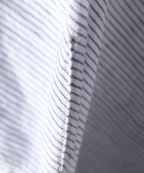 JOURNAL STANDARD（ジャーナルスタンダード）の「リネンパターンレギュラー7分袖シャツ＃（シャツ/ブラウス・メンズ・クリアブルー/ダークブルー/ブルー系その他/コバルトブルー・SMALL/MEDIUM/LARGE）」の17枚目の写真