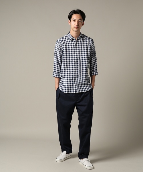 JOURNAL STANDARD（ジャーナルスタンダード）の「リネンパターンレギュラー7分袖シャツ＃（シャツ/ブラウス・メンズ・クリアブルー/ダークブルー/ブルー系その他/コバルトブルー・SMALL/MEDIUM/LARGE）」の13枚目の写真