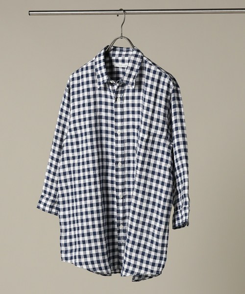 JOURNAL STANDARD（ジャーナルスタンダード）の「リネンパターンレギュラー7分袖シャツ＃（シャツ/ブラウス・メンズ・クリアブルー/ダークブルー/ブルー系その他/コバルトブルー・SMALL/MEDIUM/LARGE）」の21枚目の写真
