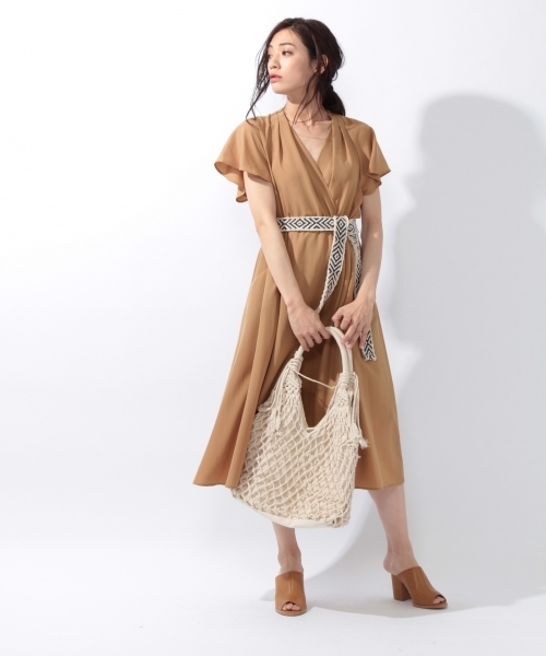 laboratory work（ラボラトリーワーク）の「スタンドカシュクールワンピース（ワンピース・レディース・ネイビー/マスタード/キャメル・MEDIUM）」の18枚目の写真