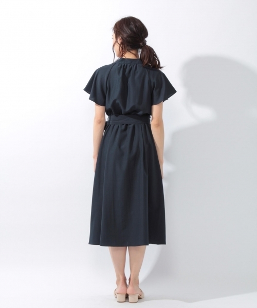 laboratory work（ラボラトリーワーク）の「スタンドカシュクールワンピース（ワンピース・レディース・ネイビー/マスタード/キャメル・MEDIUM）」の8枚目の写真