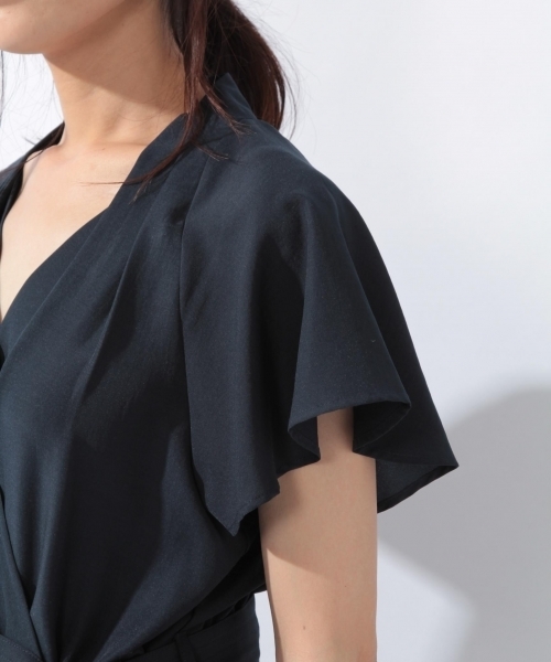 laboratory work（ラボラトリーワーク）の「スタンドカシュクールワンピース（ワンピース・レディース・ネイビー/マスタード/キャメル・MEDIUM）」の13枚目の写真