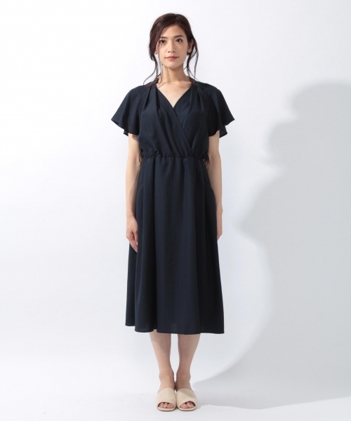 laboratory work（ラボラトリーワーク）の「スタンドカシュクールワンピース（ワンピース・レディース・ネイビー/マスタード/キャメル・MEDIUM）」の5枚目の写真