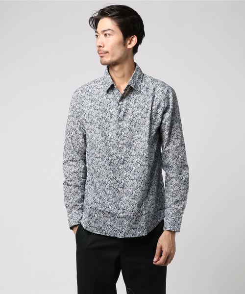 おしゃれスタ(オシャレスタ)の「日本製ペイズリープリントレギュラーカラーシャツ(GW)(シャツ/ブラウス・メンズ・ネイビー/ブルー/ブルー系その他2/ブルー系その他・M/L)」の7枚目の写真