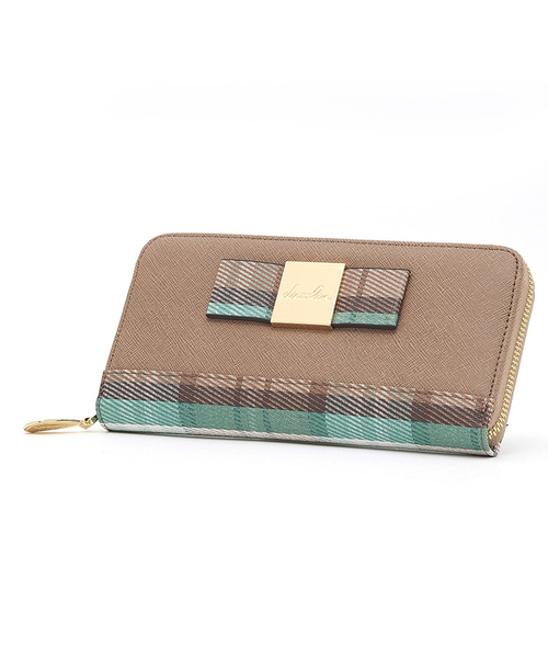 dazzlin（ダズリン）の「【dazzlin】バレッタリボンチェック長財布（財布・レディース・ブラック/ピンク/ワイン/ダークベージュ・FREE）」の3枚目の写真