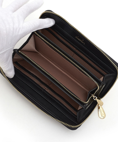 dazzlin（ダズリン）の「【dazzlin】バレッタリボンチェック長財布（財布・レディース・ブラック/ピンク/ワイン/ダークベージュ・FREE）」の5枚目の写真