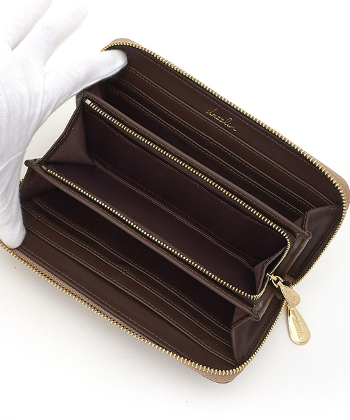 dazzlin（ダズリン）の「【dazzlin】バレッタリボンチェック長財布（財布・レディース・ブラック/ピンク/ワイン/ダークベージュ・FREE）」の6枚目の写真