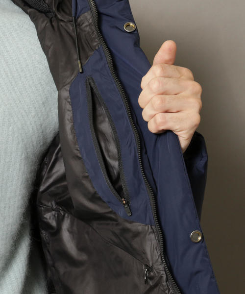 BEAUTY&YOUTH UNITED ARROWS（ビューティーアンドユースユナイテッドアローズ）の「BY ”小松マテーレ” ナイロン ダウンジャケット ◆（ダウンジャケット/コート・メンズ・ブラック/ダークグリーン/ネイビー・SMALL/MEDIUM/LARGE/X-LARGE）」の14枚目の写真