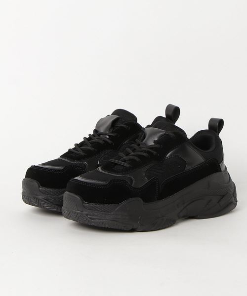 ENVYM（アンビー）の「ＤＡＤ ＳＮＥＡＫＥＲＳ（スニーカー・レディース・ブラック/グレー/ダークブラック・24.5cm/22.5cm/23.5cm）」の2枚目の写真