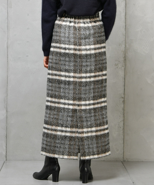 DouDou（ドゥドゥ）の「シャギーチェックスカート（スカート・レディース・ブラウン/ブルー・38/36）」の15枚目の写真