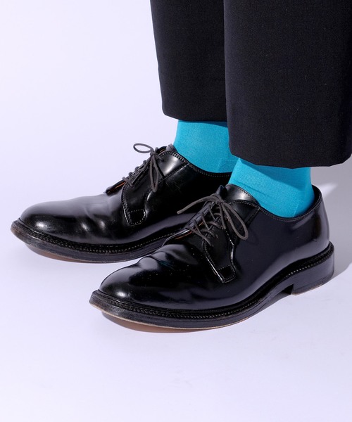 CHICSTOCKS（シックストックス）の「【CHICSTOCKS】ソリッドカラーソックス（ソックス/靴下・メンズ・パープル/ラベンダー/オレンジ/マジェンタ/ネイビー/ブルー/アイボリー/サックスブルー/レッド/オフホワイト/ブラック・LARGE/SMALL）」の5枚目の写真