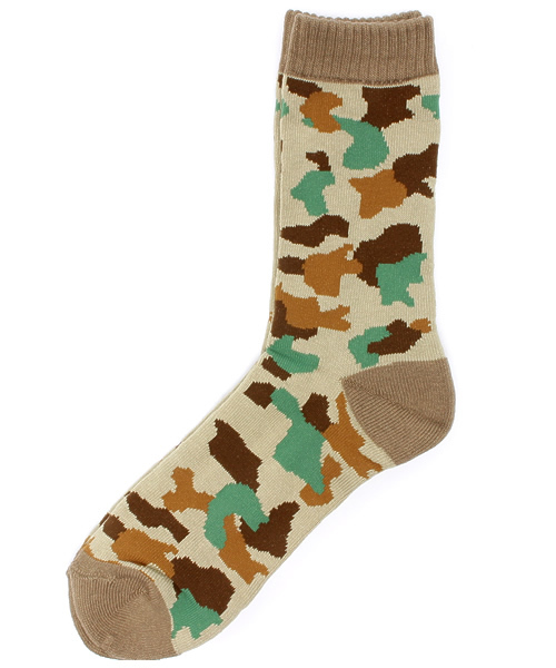 ROSTER SOX(ロスターソックス)の「男女兼用 日本製 ロスターソックス ハンターカモ ROSTER SOX CAMO(ソックス/靴下・メンズ・ブラウン/ネイビー/ベージュ/ブルー・27cm)」の3枚目の写真