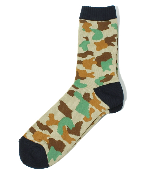 ROSTER SOX(ロスターソックス)の「男女兼用 日本製 ロスターソックス ハンターカモ ROSTER SOX CAMO(ソックス/靴下・メンズ・ブラウン/ネイビー/ベージュ/ブルー・27cm)」の4枚目の写真