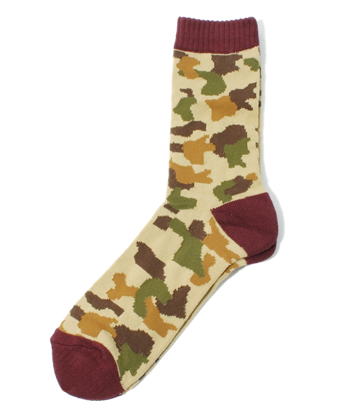 ROSTER SOX(ロスターソックス)の「男女兼用 日本製 ロスターソックス ハンターカモ ROSTER SOX CAMO(ソックス/靴下・メンズ・ブラウン/ネイビー/ベージュ/ブルー・27cm)」の2枚目の写真