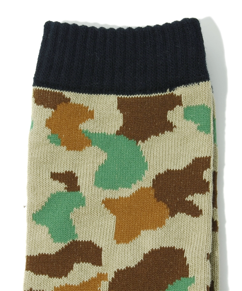 ROSTER SOX(ロスターソックス)の「男女兼用 日本製 ロスターソックス ハンターカモ ROSTER SOX CAMO(ソックス/靴下・メンズ・ブラウン/ネイビー/ベージュ/ブルー・27cm)」の5枚目の写真