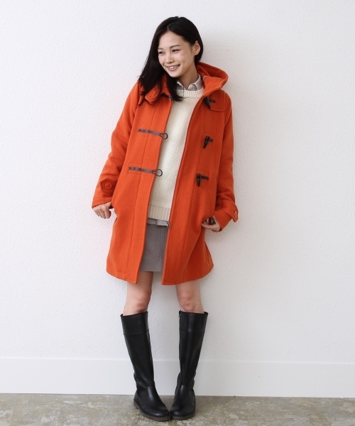 coen（コーエン）の「カットパイルメルトンダッフルコート（ダッフルコート・レディース・グレー/ケリー/ネイビー/オレンジ・MEDIUM/LARGE）」の11枚目の写真