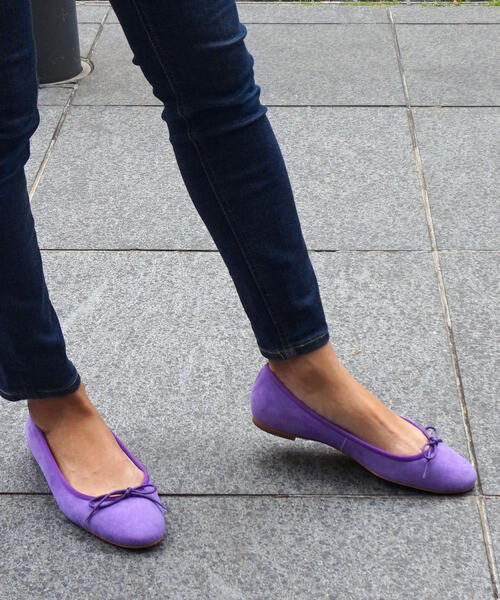 ODETTE E ODILE（オデットエオディール）の「OFD バレリーナ19S FLT10↓↑（バレエシューズ・レディース・レッド/モカ/パープル/シルバー/ホワイト・23.5cm/22.5cm/24.5cm/24cm/25cm/22cm/23cm/21.5cm）」の3枚目の写真