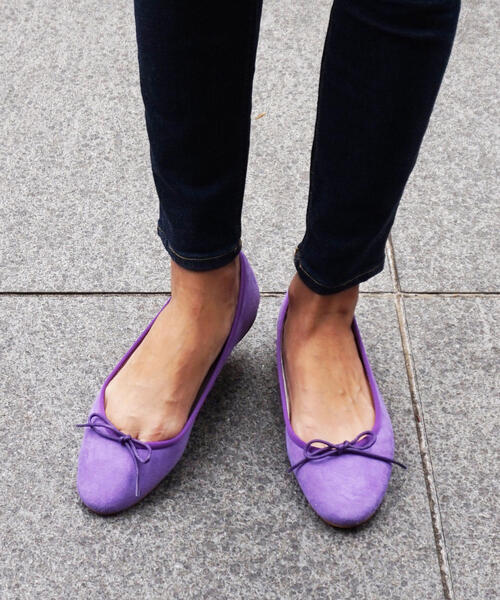 ODETTE E ODILE（オデットエオディール）の「OFD バレリーナ19S FLT10↓↑（バレエシューズ・レディース・レッド/モカ/パープル/シルバー/ホワイト・23.5cm/22.5cm/24.5cm/24cm/25cm/22cm/23cm/21.5cm）」の14枚目の写真